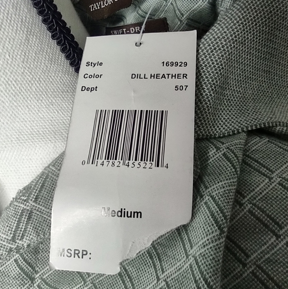 NWT Taylor & Henry Vintage Swift Dry Polo Short Sleeve Shirt - Fill Heather - Picture 3 of 8